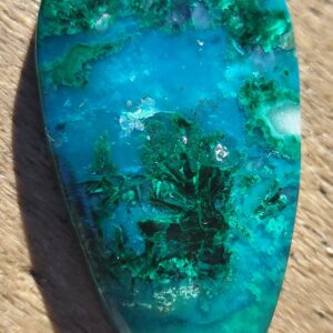 49.37ct Gem Silica Chrysocolla Malachite Cabochon - Old Stock Inspiration Mine, Arizona